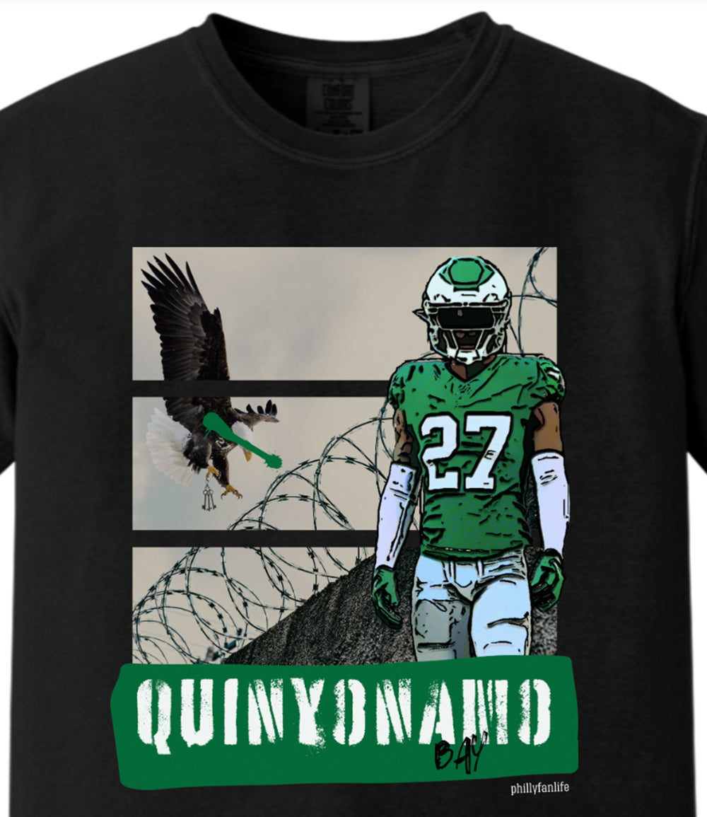 Philly Fan Life Quinyonamo Bay T-shirt Eagles Street Ware Quinyon Mitchell Close Up